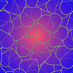 bright seamless pattern with contoured leaf pattern