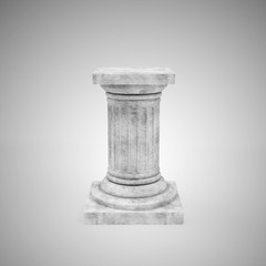 Miniature Classic Ancient Column Stand on gradient background.