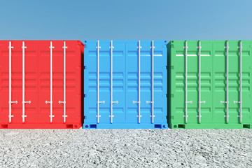 Cargo Containers in the Port
