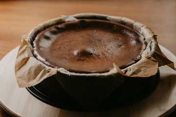 San Sebastian Cheesecake close up photo