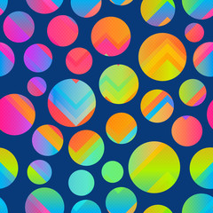 Bright circle seamless pattern.