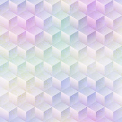Colored mosaic seamless pattern with grunge effect.