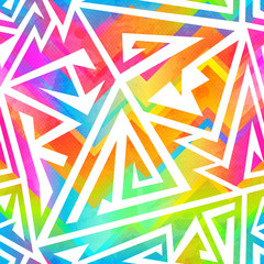 Colorful geometric seamless pattern.