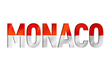 monaco flag text font