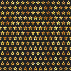 Gold stars seamless pattern.