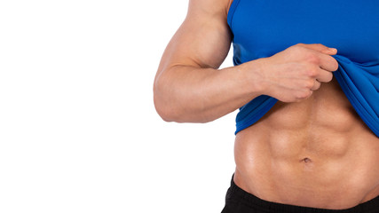 Young attractive trainer and beautiful body.