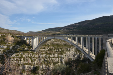 Fototapeta na wymiar pont de l'arturby, gorges du verdon, alpes de haute provence france