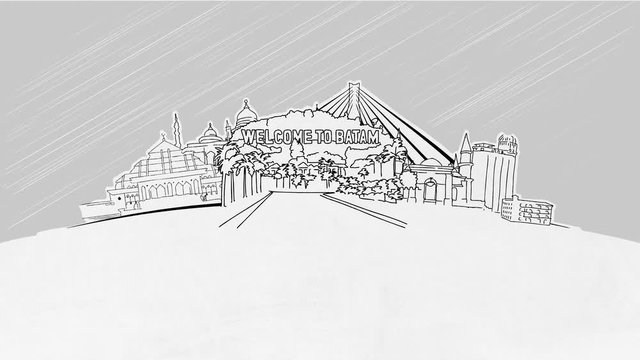 Batam Indonesia Selfdrawing Lines