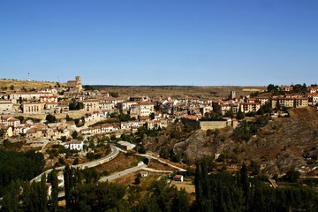 Fototapeta na wymiar Pueblo medieval de Sepúlveda (Segovia, España).