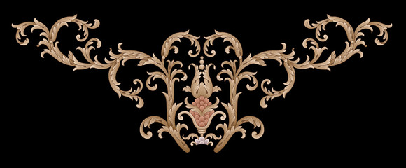 Decorative elegant luxury design.Vintage elements in baroque, rococo style.Design for cover, fabric, textile, wrapping paper .