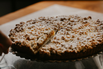 pumpkin tart close up photo