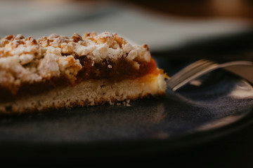 pumpkin tart close up photo