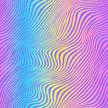 Pastel color curved lines. Seamless pattern
