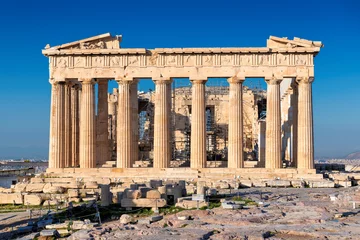 Foto op Plexiglas De Parthenon-tempel in de Akropolis van Athene, Griekenland. © lucky-photo
