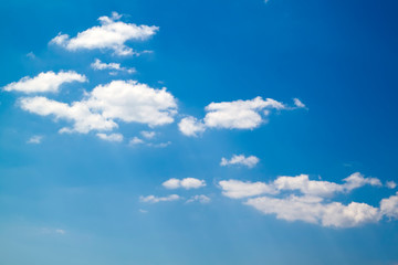 white clouds in blue sky natural background