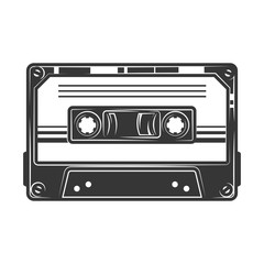 The original contour vector illustration of vintage music cassettes.