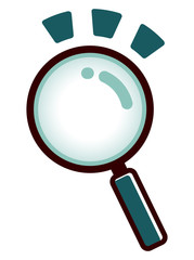magnifying glass / vector illust