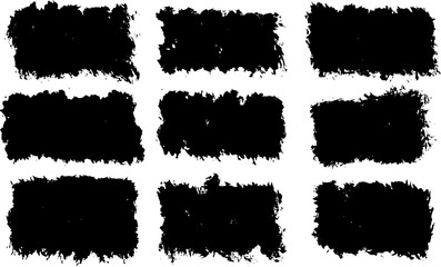 Fototapeta premium Vector black paint, ink brush stroke, brush, line or texture. Dirty artistic design element, box, frame or background for text.
