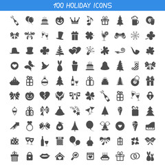 Collection holiday icons