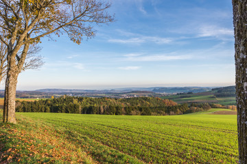 Blick &uuml;ber den Hegau im Herbst, Baden-W&uuml;rttemberg, Germany