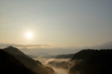 城山大橋からの日の出