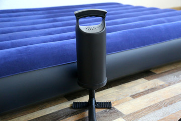  Air bed inflatable mattress and foot pumper good for sleep. Portable and cheap bed.