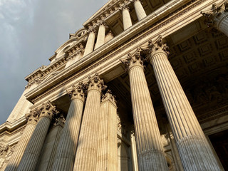 Classical columns St Paul's Cathedral, London