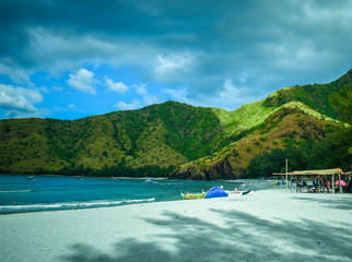 Landscape photo of mountain and sea in Zambales Philippines