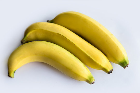 Banana, White Background, Cut Out, Bent, Bruise