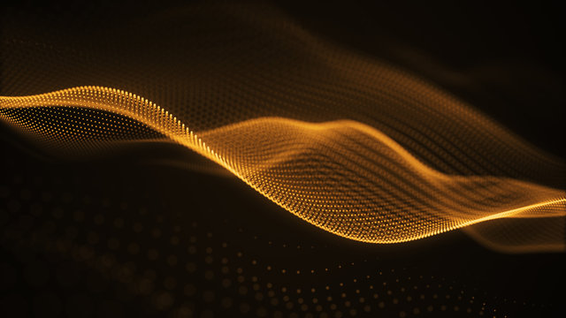 particle luxury gold abstract background wavy movement for happy new year and merry christmas festive season