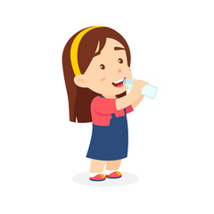 thirsty, adorable, mascot, character, fresh, white, glass, son, hold, happy, cartoon, young, kid, isolated, milk, boy, healthy, illustration, vector, child, calcium, health, nutrition, male, caucasian