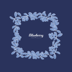 Blueberry. Element for design. Good for product label. Outline hand drawing vector illustration..