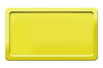 Yellow Road signs isolated on a white background. 3d render