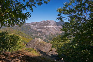 View of the Sierra de las Nieves from the Genal valley. Malaga