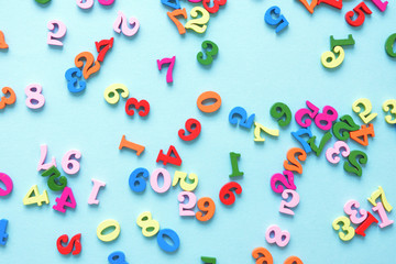 カラフルな数字の背景素材