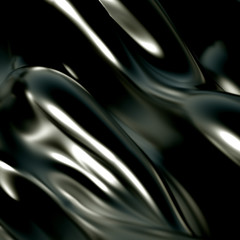 Luxury background with metal drapery fabric. 3d illustration, 3d rendering.