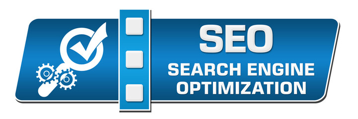 SEO - Search Engine Optimization Blue Separator Horizontal 