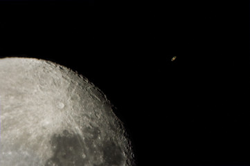 moon and saturn