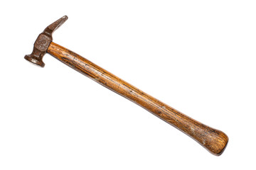 Vintage Tack Hammer, iIsolated on a white background.