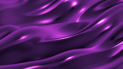 Fototapeta premium Luxury background with metal drapery fabric. 3d illustration, 3d rendering.