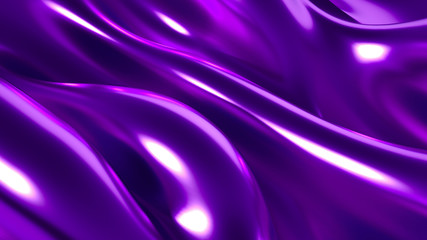 Obraz premium Luksusowe tło z metalową draperią. Ilustracja, renderowanie 3d.