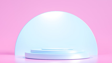 Minimalism background with smoke and clouds. 3d illustration, 3d rendering.