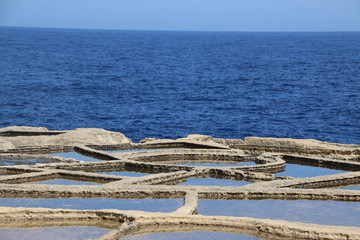Fototapeta premium Salt pans on Gozo (Marsalforn, Malta)