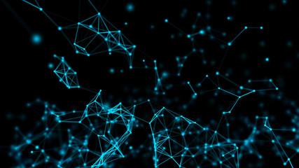 Abstract graphic design. Network connection background. 3d rendering.