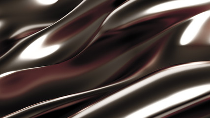 Fototapeta premium Luksusowe tło z metalową tkaniną draperii. Ilustracja, renderowanie 3d.