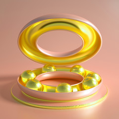 Elegant minimal background. 3d illustration, 3d rendering.