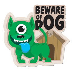 Beware of the dog sticker
