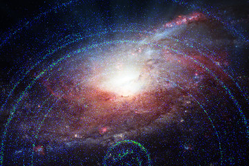 Marvelous galaxy in a deep space. The elements of this image furnished by NASA.