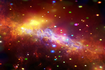 Fototapeta premium Star cluster and galaxy. The elements of this image furnished by NASA.