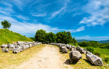 Ruins of the ancient city of Philippi in Greece